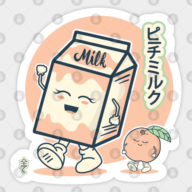Japanese Peach Milk Sticker by kolakiss